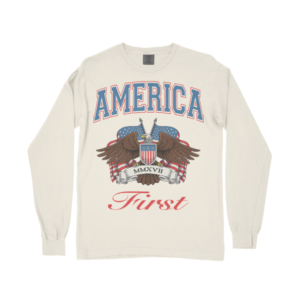 America First Vintage Eagle Long Sleeve T-Shirt