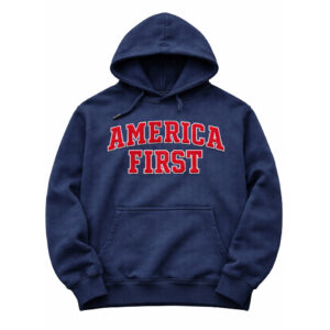 Embroidered Collegiate Hoodie - Navy