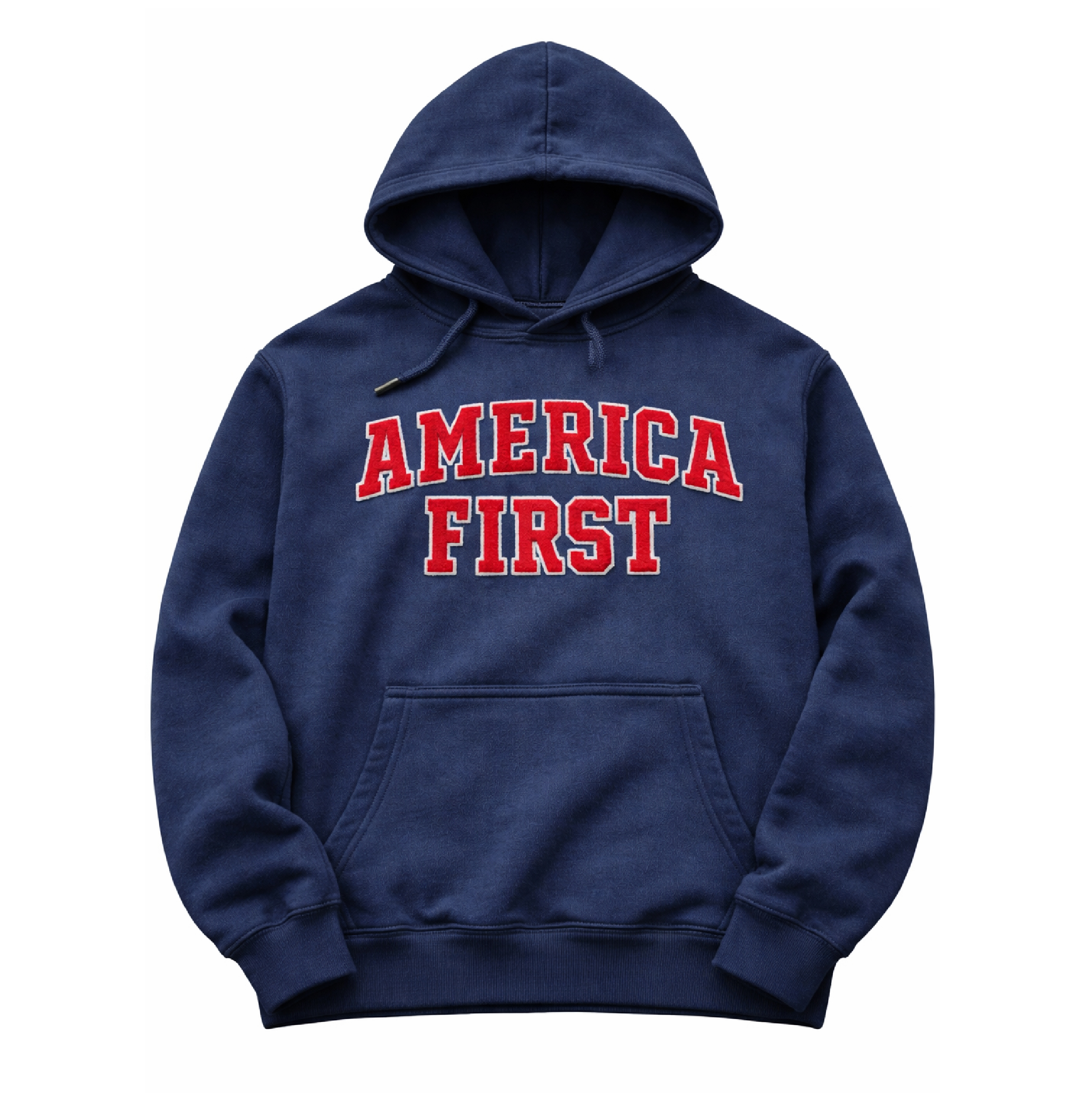 Embroidered Collegiate Hoodie - Navy