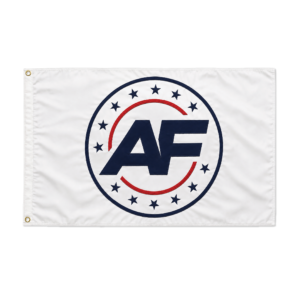 Premium Stitched America First Flag - White