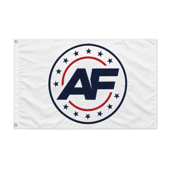 Premium Stitched America First Flag - White