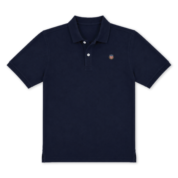 Embroidered Crest Polo - Navy