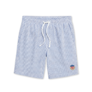 Embroidered Crest Swim Trunks